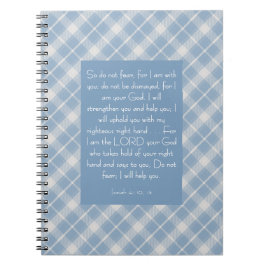 Caderno Espiral Versículo da Bíblia Personalizável Isaías 41:10, 1