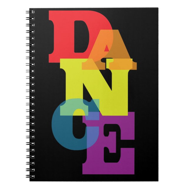 Caderno Espiral Vertical da dança do arco-íris (Frente)