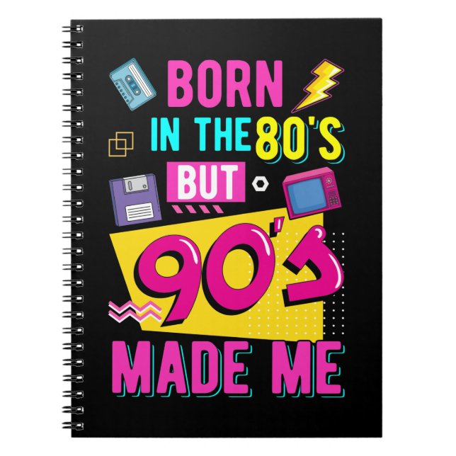 Caderno Espiral Vertro 80s Nascer Music Party Disco 90s (Frente)