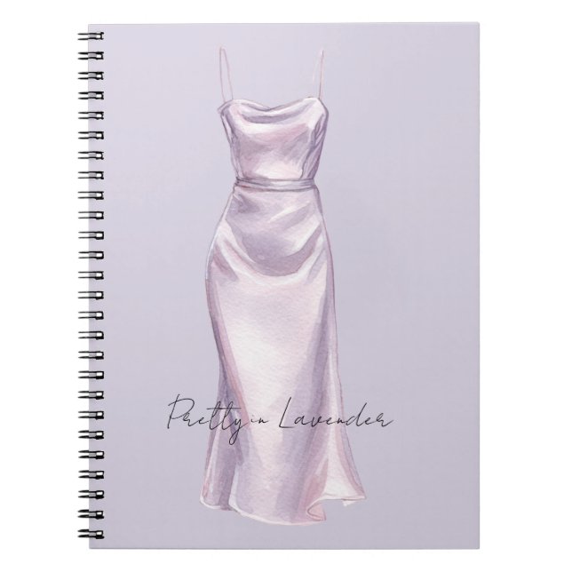 Caderno Espiral Vestido Roxo Lavanda (Frente)