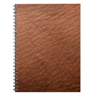 Caderno Espiral Vestuário de estrutura castanha de couro