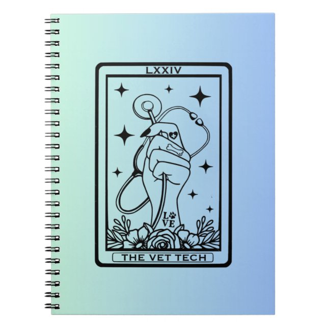 Caderno Espiral Vet Tech - Cartão de Tarô (Frente)