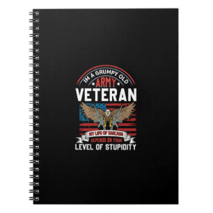 Caderno Espiral veterano do exército