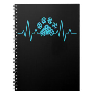 Caderno Espiral Veterinária Paw Heartbeat Amor Animais Vet Tech