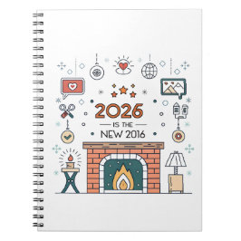 Caderno Espiral Vetor Cultura Aconchegante 2026 É o Novo 2016