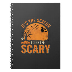 Caderno Espiral Vetor de Castelo Assombrado Assustador de Hallowee