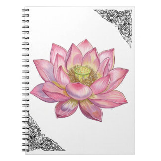 Caderno Espiral Vetor Exquisito Preto e Branco Thai Lai Kanok