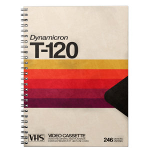 Caderno Espiral VHS Cassette 80s