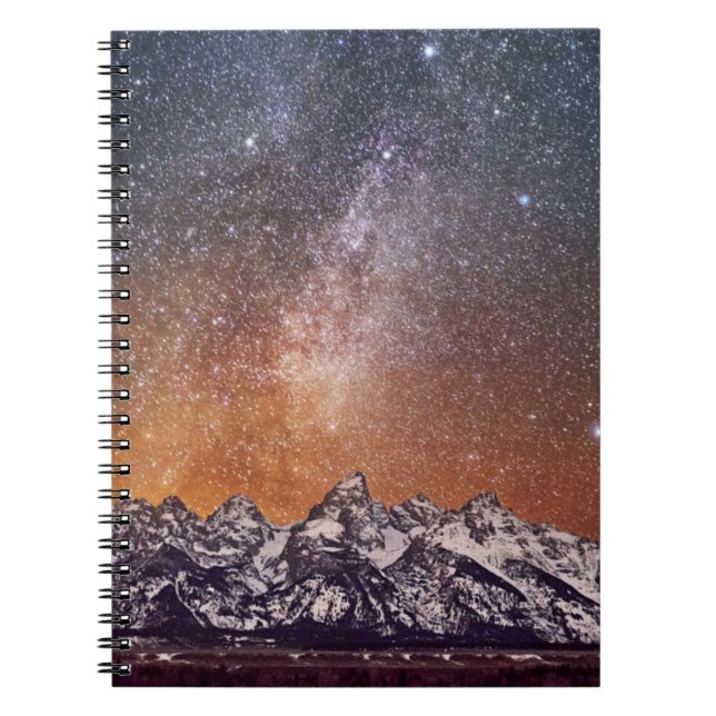 Caderno Espiral Via Látea sobre Grand Teton (Frente)