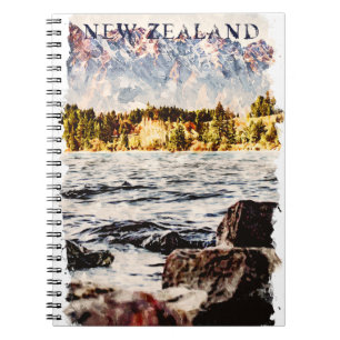 Caderno Espiral Viagem da Nova Zelândia Nature Wildlife