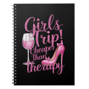 Caderno Espiral Viagem de Meninas Mais Barata que Terapia de Fim d