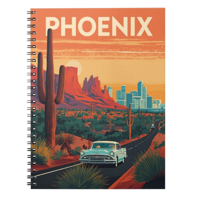 Caderno Espiral Viagem do deserto da Phoenix (Frente)