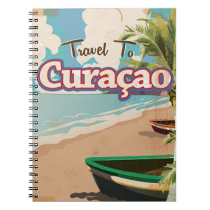 Caderno Espiral Viagens vintage de Curaçau.