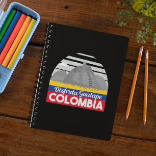 Caderno Espiral Viagens vintage de Guatape Colômbia