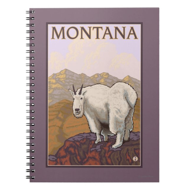 Caderno Espiral Viagens vintage de MontanaMountain Goat (Frente)
