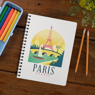 Caderno Espiral Viagens vintage Paris França