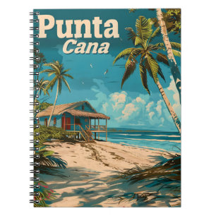 Caderno Espiral Viagens vintage Punta Cana