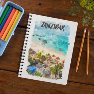 Caderno Espiral Viagens vintage Zanzibar Tansania