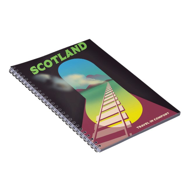 Caderno Espiral Viaje confortavelmente Escócia (Lado Direito)