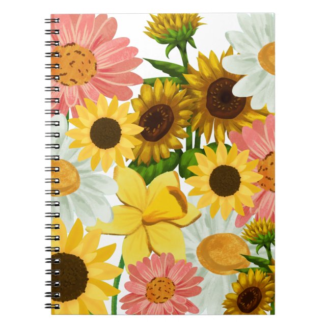 Caderno Espiral Vias de flores de verão de Mikitiez (Frente)