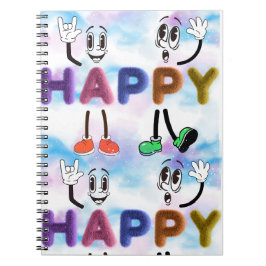 Caderno Espiral Vibes felizes