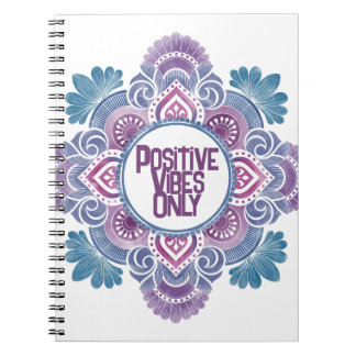 Caderno Espiral Vibes Positivas Apenas Mandala