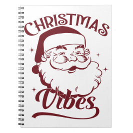 Caderno Espiral Vibrações de Natal Design Vintage