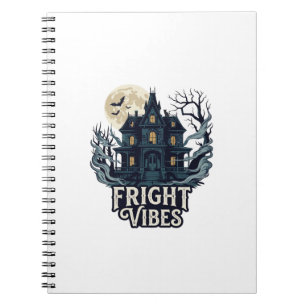 Caderno Espiral Vibrações de Terror Casa Assombrada de Halloween M