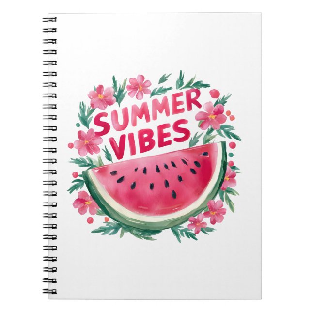 Caderno Espiral Vibrações de Verão (Frente)