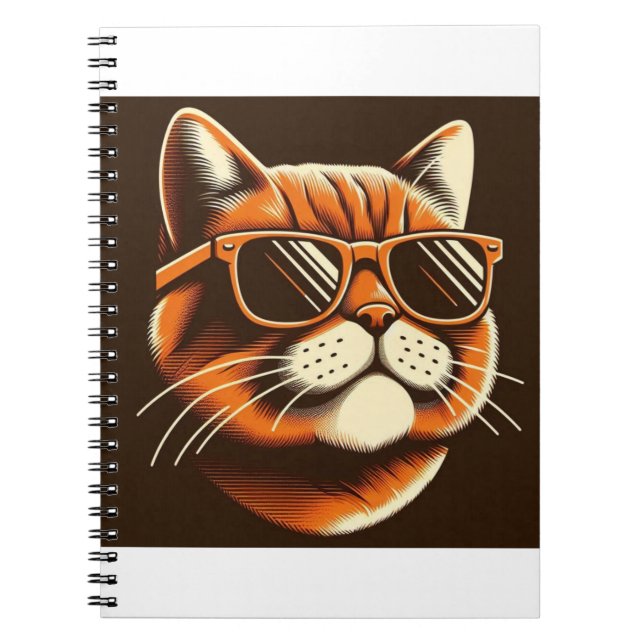 Caderno Espiral Vibrant Feline Grace (Frente)