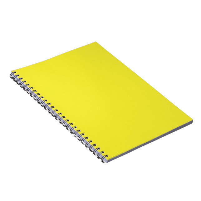 Caderno Espiral Vibrant Solid Yellow Background  (Lado Direito)