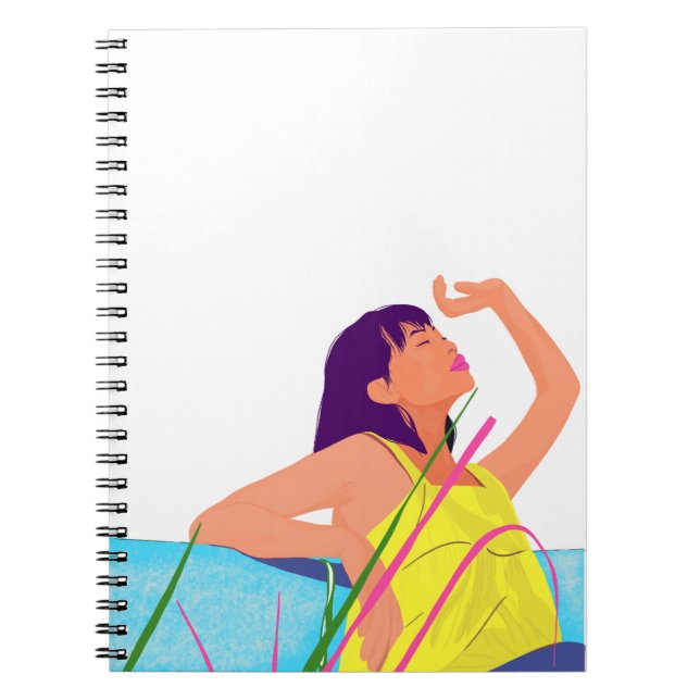 Caderno Espiral Vibrant Summer Girl Notebook – Colour Pop Art  (Frente)