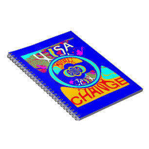 Caderno Espiral Vibrant USA Change: Uma declaração em negrito