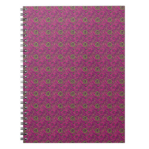 Caderno Espiral Vibrante Psicanálise dos Anos 60 em Tons Paisley R
