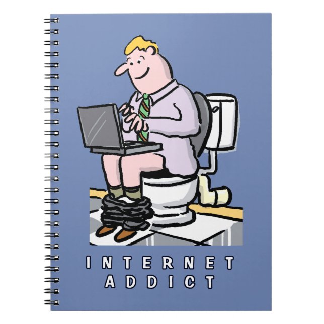 Caderno Espiral Vício em Computador, Internet e Mídias Sociais (Frente)