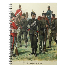 Caderno Espiral Victorian Antique Soldiers postcard