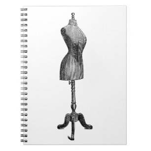Caderno Espiral Victorian Dressform do vintage, corpo completo
