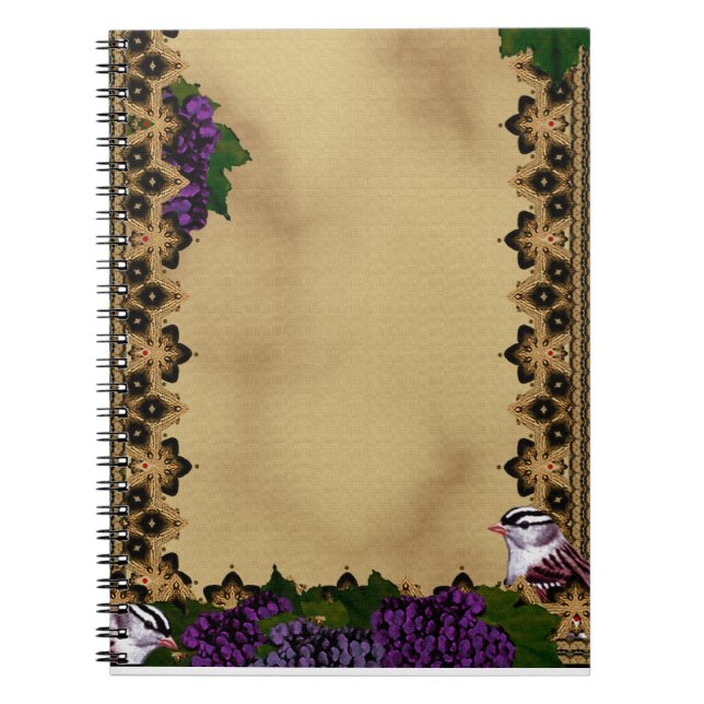 Caderno Espiral Victorian Sparrows (Frente)