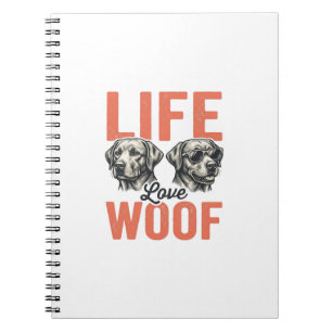 Caderno Espiral Vida Antiga Amor Cachorro Design Gráfico_1