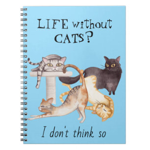 Caderno Espiral Vida Bonita Sem Gatos