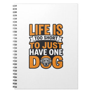 Caderno Espiral Vida de Amante de Cachorro é Muito Curta Camisa Vi