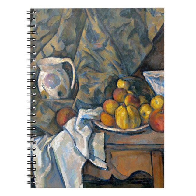 Caderno Espiral Vida de Paul Cezanne | ainda com maçãs e pêssegos, (Frente)