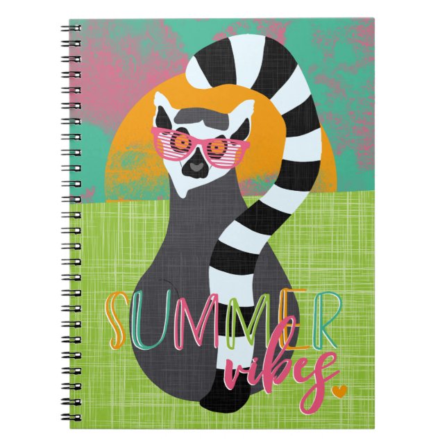 Caderno Espiral Vida do Lemur - impressões do verão (Frente)