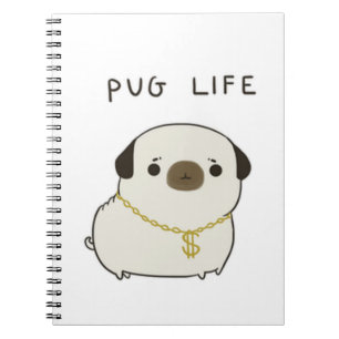 Caderno Espiral Vida do Pug