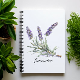 Caderno Espiral Vida Herbal: Lavanda, personalizável