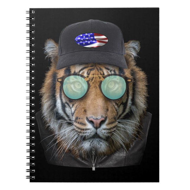 Caderno Espiral Vida selvagem engraçada vestida Engraçado Bengal T (Frente)
