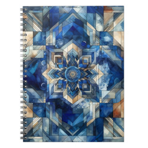 Caderno Espiral Vidro Arrependido Flor Geométrico