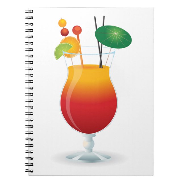 CADERNO ESPIRAL VIDRO DE COCKTAIL (Frente)