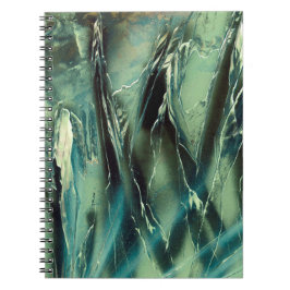 Caderno Espiral Vidro do mar verde a preto