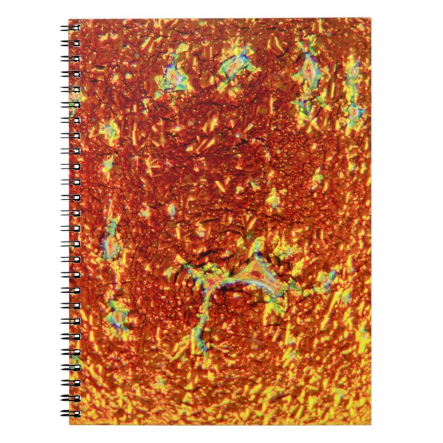 Caderno Espiral Vidro fundido com ouro (Frente)